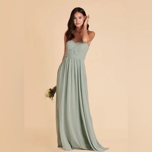 Birdy grey grace convertible sage maxi chiffon bridesmaid dress